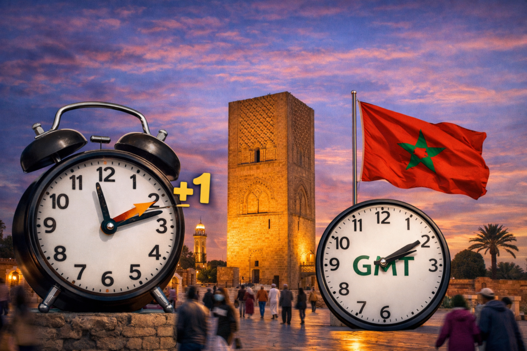 المغرب يستعد للعودة إلى توقيت غرينيتش +1 بإضافة ستين دقيقة إلى الساعة القانونية ابتداءً من الأحد 22 مارس
